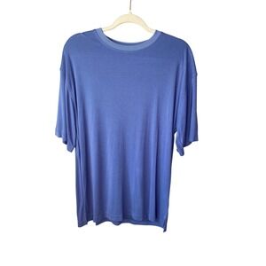 Burma Bibas Mens Cobalt Blue Cool Comfort Modal Blend S/S Pullover Shirt M 8640C